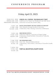 2023 Workshop Program Digital Worlds Workshop